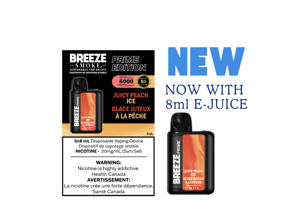 Breeze Prime Disposable 8mL S50 6000 Puffs