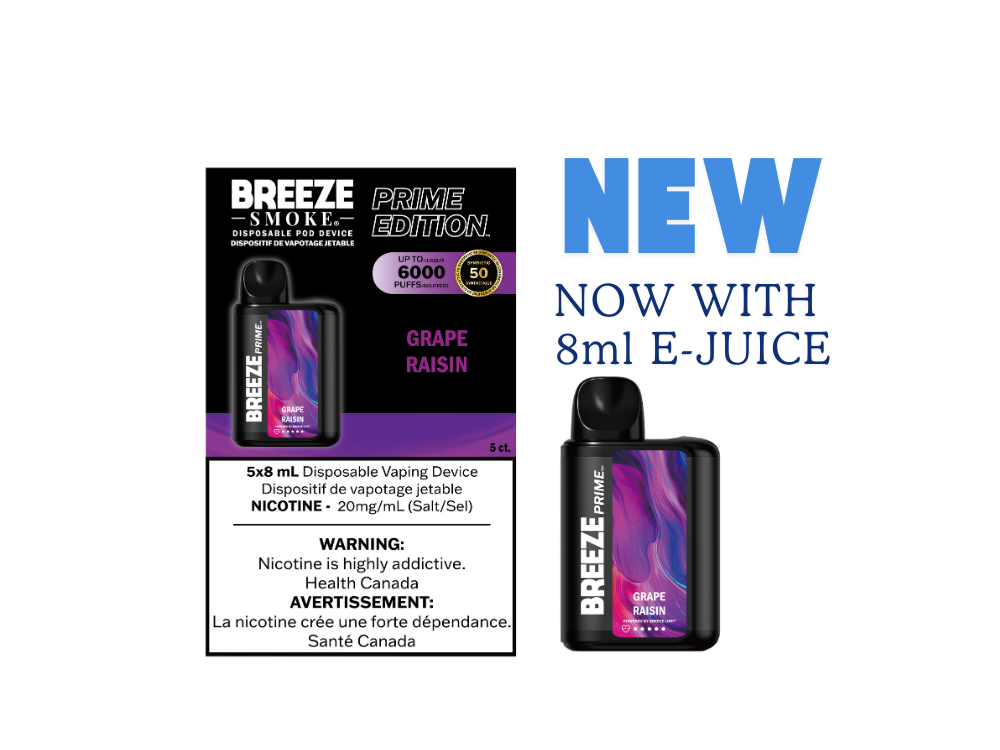 Breeze Prime Disposable 8mL S50 6000 Puffs