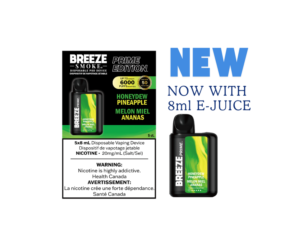 Breeze Prime Disposable 8mL S50 6000 Puffs