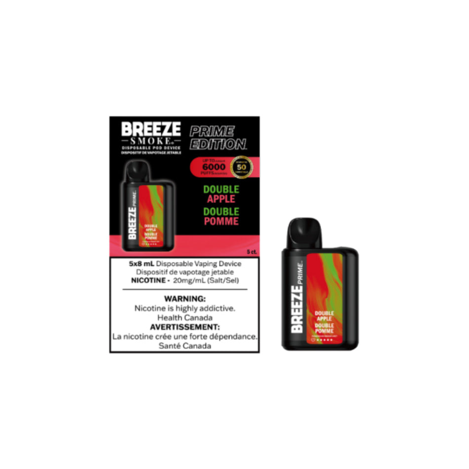 Breeze Prime Disposable 8mL S50 6000 Puffs – The Green Hex Vapes