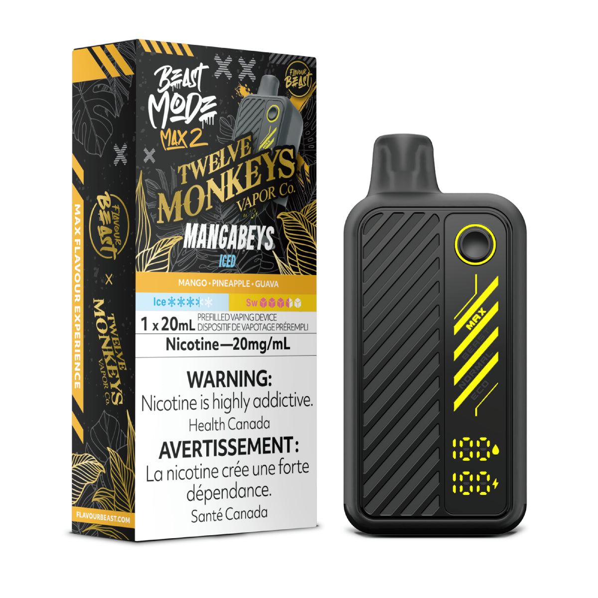 Flavour Beast Beast Mode Max 2 Disposable 50k  The Green Hex Vapes